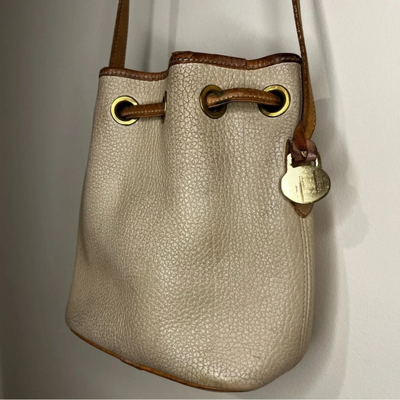 VTG DOONEY & BOURKE Pebbled Leather Bucket Bag Satchel - Picture 10 of 16
